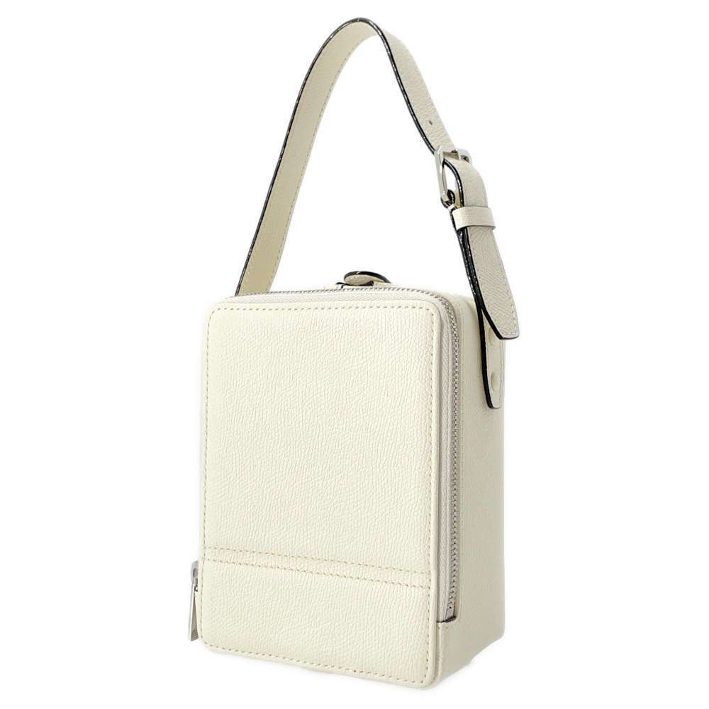 Valextra Trick Track 2way Crossbody Shoulder Bag White